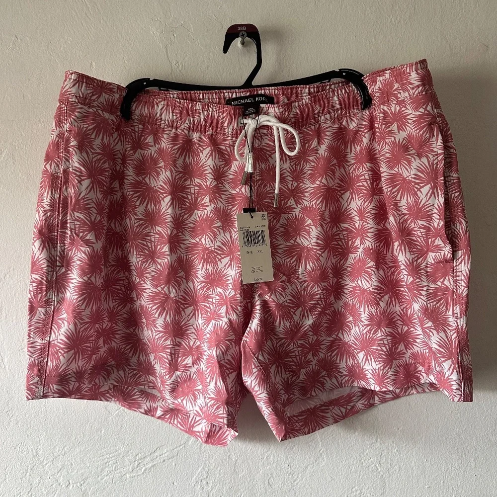 Michael Kors Palm Tree Swim Trunks - Size XL (M002) - Picture 1 of 9